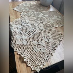 Whimsigoth Crochet 🌺 set of 3 Vintage squares with hibiscus flower